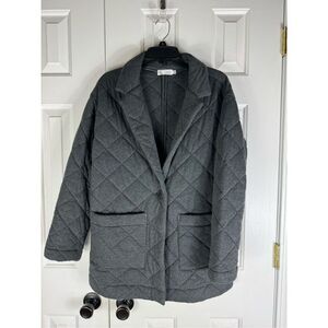Carve Designs Womens Grey Quilted Jacket Size XS